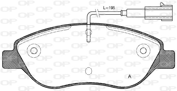 OPEN PARTS Комплект тормозных колодок, дисковый тормоз BPA0860.01